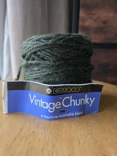 Berroco Vintage Chunky Yarn forest green wool/nylon/acrylic mix 91g - product listing photo