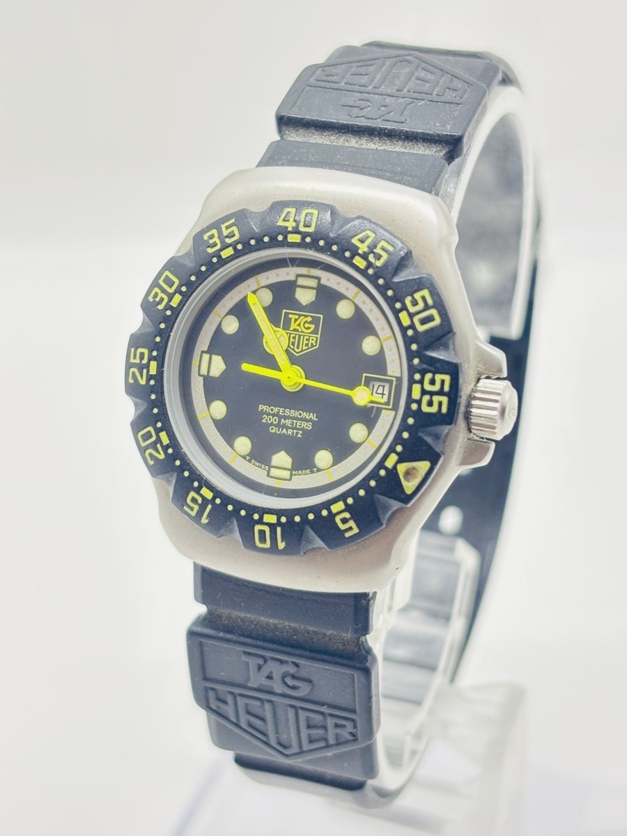 Exc+5] TAG Heuer Formula 1 376.508 Black Yellow Dial Quartz
