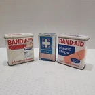 Vintage Band Aid Metal Tins Lot Of 3 Empty