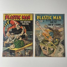 Plastic Man 49 1.5  50 1.0 Fair, 2 Golden Age Comics 1954 Read Descript.