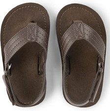 Baby Boys and Toddler Casual Flip Flops with Backstrap, Tan
