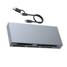 Aluminum 6-IN-1 USB 3.2 Gen2 10Gbps CFexpress Type B/CF/MS/XD/SD/TF Card Reader