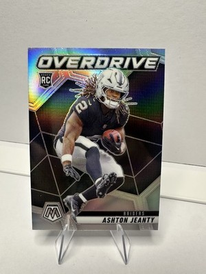 Ashton Jeanty 2025 Mosaic Football Overdrive Silver Prizm Rookie SP Raiders