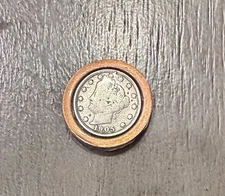 Liberty Head “V” Nickel 1905 Golf Ball Marker 1-1/4” D Clear Coating