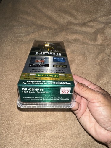 Panasonic RPCDHF15 HDMI 180° Cable 4.9ft High Quality 4.9Gbps 1080P Factory NEW - Picture 9 of 9