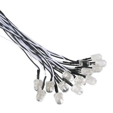 30pcs 12 Volt 10mm White LED Lights Emitting Diodes Pre Wired 7.9 inch DC 12v...
