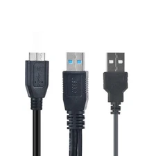 USB 3.0 A Male to Micro USB 3 Y Cable With USB Power Connect For 2.5 Mobile HDD