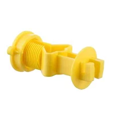 Fi-Shock 1" SCREW-ON T-Post Electric Fence Insulator Yellow 10pack Free Shipping