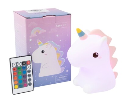 Unicorn Night Light Touch Lamp for Kids with Remote Portable