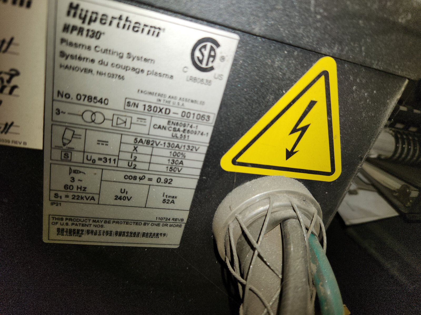 Multicam 3000 Plasma table with Hypertherm HPR30 hi definition power