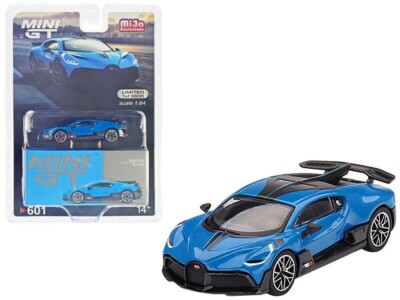 Mini GT 1:64 Bugatti Divo Blu Bugatti Blue Diecast Model Car MGT00601 Mijo LHD