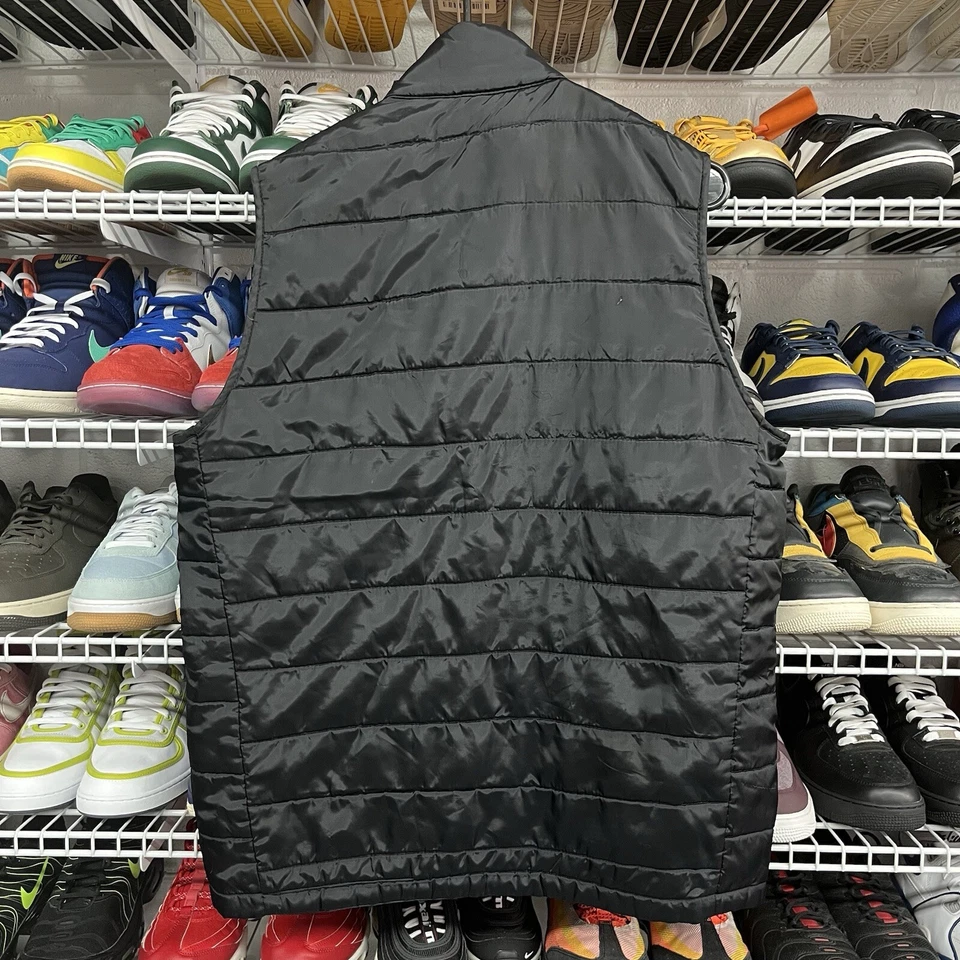 Chaleco chaqueta acolchada de poliéster negro Highland Outfitters para hombre talla mediana Foto 4 de 4