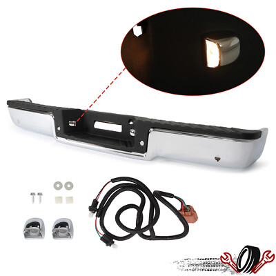For 2006-2008 Ford F150 Rear Step Bumper Chrome W/ Object Sensor Hole Fleetside