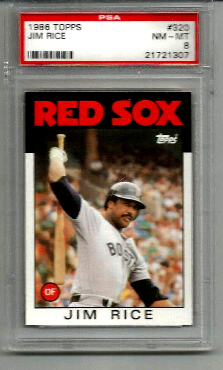 Jim Rice 1986 Topps PSA 8
