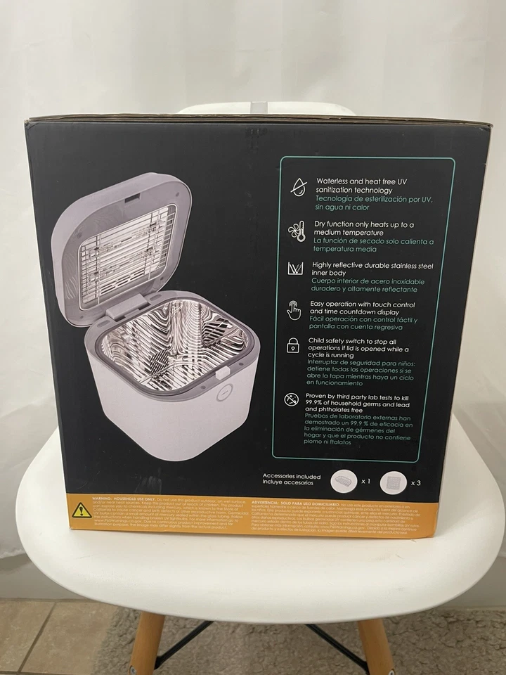 Nuevo Esterilizador UV Biberón 3 en 1 Esterilizador y Secador Doble UV de Coral  Foto 2 de 4