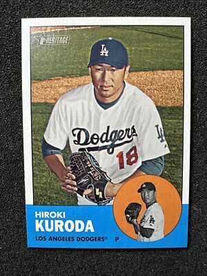 HIROKI KURODA #150 2012 Topps Heritage Baseball QTY Los Angeles Dodgers