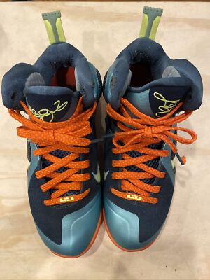 0043) Nike Lebron 9 IX Cannon 2011 Teal/Blue/Orange 469764-004