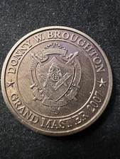 2007 MASONIC A.F. & A.M. GRAND LODGE TEXAS GRAND MASTER POCKET COIN TOKEN B913