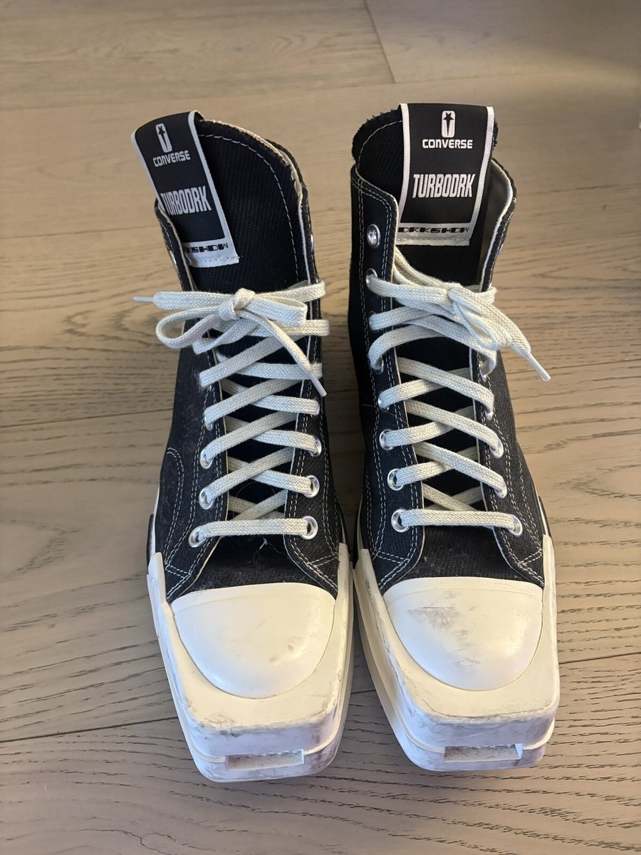 CONVERSE X DRKSHDW TURBODRK HI IN BLACK AND WHITE SIZE 9 | eBay