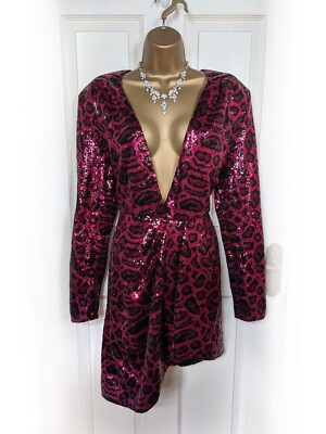 topshop leopard sequin dress Fearne cotton topshop leopard print sequin mini