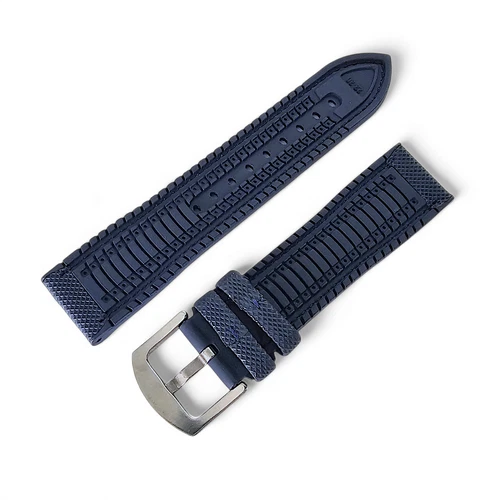 Elite Hybrid FKM Rubber Sailcloth Divers Watch Strap Band Two Piece 20 21 22 mm - Picture 77 of 94