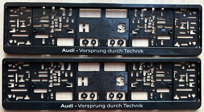 AUDI VORSPRUNG DURCH TECHNIK NUMMERNSCHILDVERSTÄRKER NUMMERNSCHILDHALTER TRÄGER