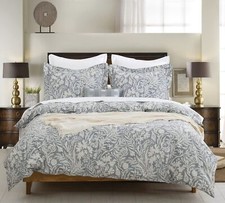 DAUAOTO Duvet Cover Full Size 82"X86" 2 Shams Set, Classic Bluish Gray Bota...