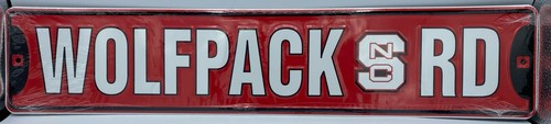 NC STATE WOLFPACK METAL STREET SIGN 24" X 5" WOLFPACK RD ROAD NORTH CAROLINA ST - Picture 5 of 5