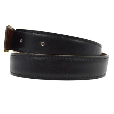 Hermes Black Box Calf Constance Reversible Belt #65 Small  display picture 2
