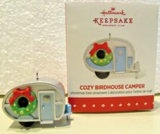 2015 Hallmark REPAINT miniature ornament COZY BIRDHOUSE CAMPER