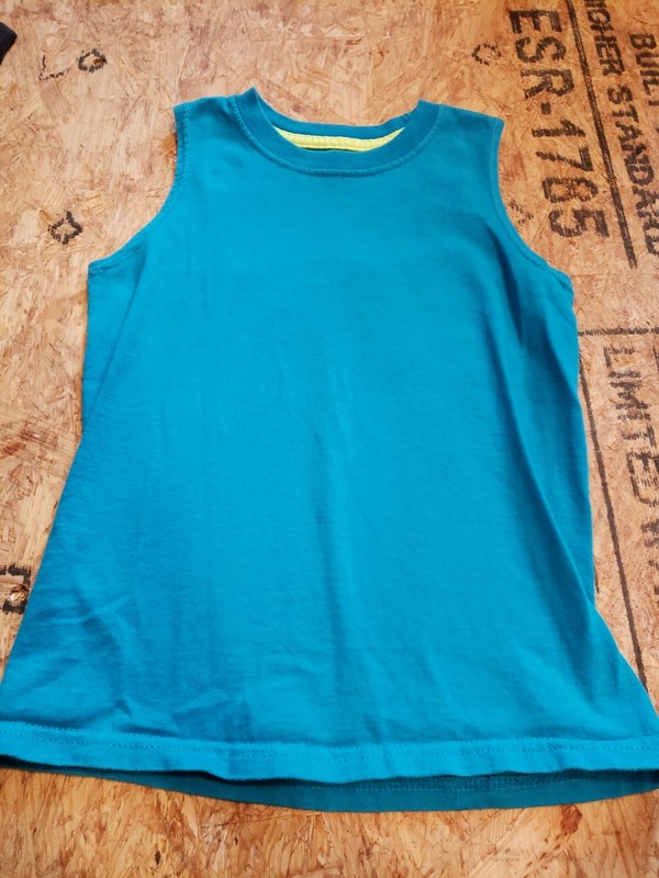 Fruit of the Loom brand size XS/4/5 tank top (blue)