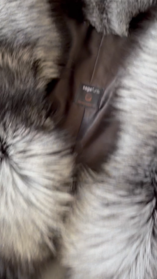 Stunning silver fox stole wrap four tails | eBay