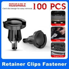 100x Clips Fastener Bumper Hood Fender Retainer FIT 10mm Honda Accord Civic CR-V