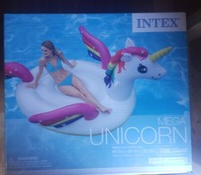 Intex Giant Inflatable Mega Unicorn Island 2 People 113 x 76 x 65 New