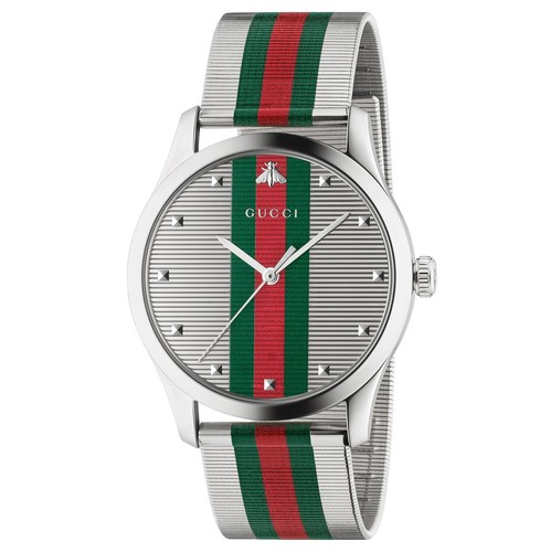 Gucci 5505L 27mm Stainless Steel White Dial YA055538 AS IS PVD
