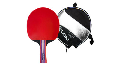 LOKI X1 Table Tennis Racket with LOKI RXTON Rubber Sponge Racket Bag Case