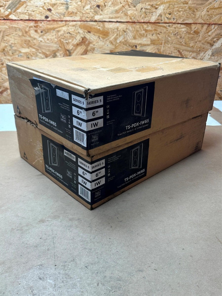 2x Pack Triad PDX Series 5, 6in In-Wall Speakers - White 8Ohm 120W 2x Pack Triad PDX Series 5, 6in In-Wall Speakers - White 8Ohm 120W
