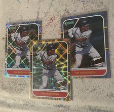 #/999 Tim Anderson 🔥 Donruss 2021 Highlights Gold+ 2 Fireworks Holo Foil SP