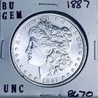 1887 BU GEM MORGAN SILVER DOLLAR UNC MS+++ U.S. MINT RARE COIN 8670