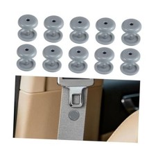 10 Sets Car Seat Belt Button Stop Snap-on Vehicle Safety Seatbelt Stopper Gray 10 Sets Car Seat Belt Button Stop Snap-on Vehicle Safety Seatbelt Stopper Gray