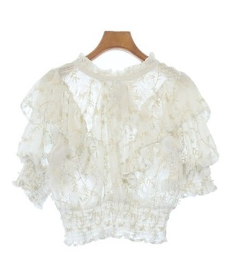 one after another NICE CLAUP Blouses WhitexGold(Flower Pattern) 2200691285122
