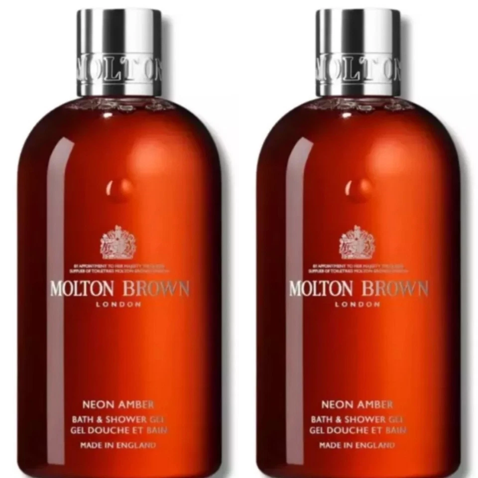 Molton Brown Neon Amber Bath & Shower Gel 300ml X 2