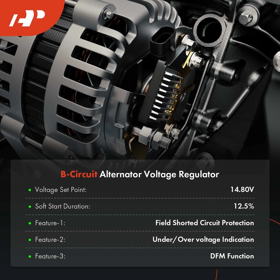 Regulador de tensão alternador A-Premium 14.8V para Chevry Silverado 1500 GMC Buick - Imagem 2 de 4