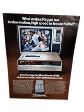 1981 Panasonic Omnivision VHS Reggie Jackson Vintage VCR Print Ad
