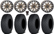 System 3 SB-4 14" Wheels Bronze (4+3) 28" Coyote Tires Textron Wildcat XX