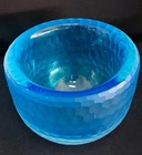 Cenedese Battuto Murano glass bowl ELECTRIC BLUE VENINI