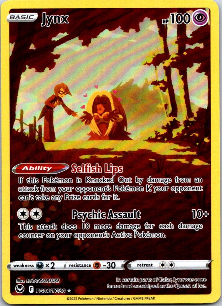 Jynx TG04/TG30 SWSH12: Silver Tempest Trainer Gallery Ultra Rare Holofoil NM
