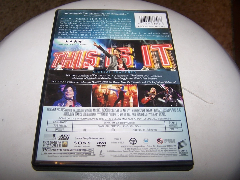 MICHAEL JACKSON'S  THIS IS IT- 2 DISC LIMITED EDITION DVD - Image 2 of 2