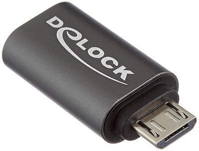Delock 65927 USB 2.0 Micro-B USB Type-C Anthracite