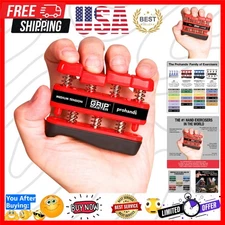 Hand Exerciser, Finger Exerciser Hand Grip Strengthener, Spring-Loaded, Finge...